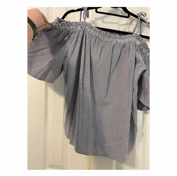 Striped Off the Shoulder Top - Picture 2 of 4